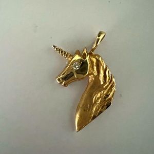 14k Diamond Unicorn Pendant 💎🦄